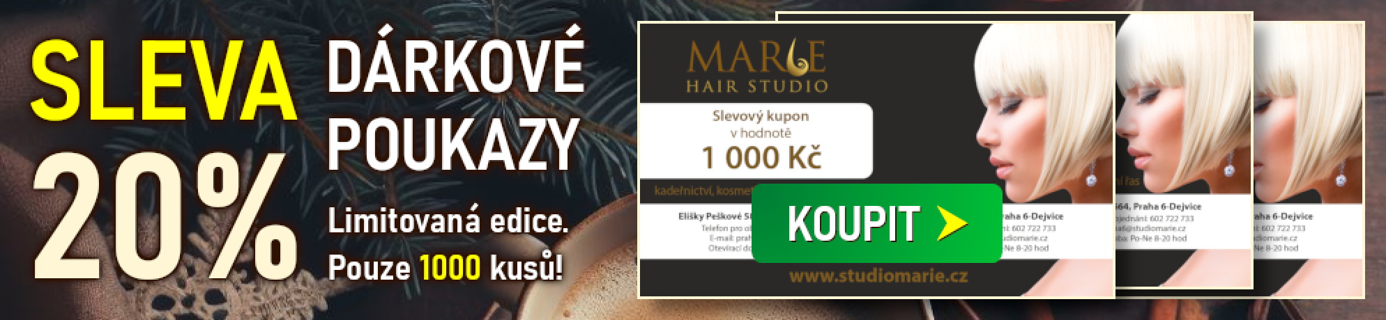 Koupit poukazy se slevou 20%